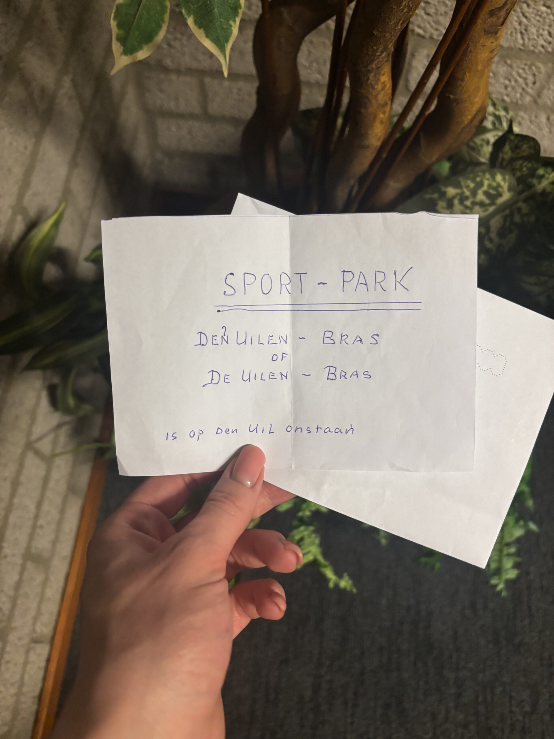 Inzending naam sportpark